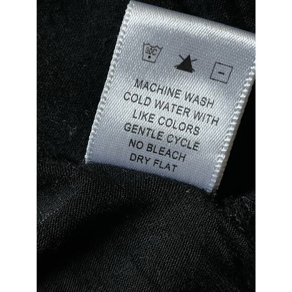 Ocean Drive Black Empire Waist Mini Dress Embroidered Panel Medium - Picture 7 of 7